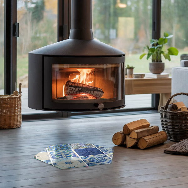 Hexagonală sticlă securizată de protecție sub sobă Modele de plăci ceramice