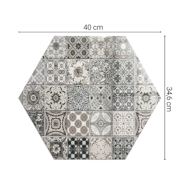 Hexagonală sticlă sub șemineu Modele decorative de plăci