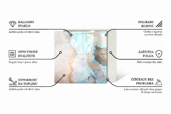 Hexagonală placă de sticlă pentru șemineu Model natural din lemn