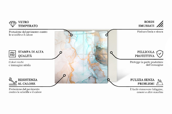 Hexagonală placă de sticlă pentru șemineu Model natural din lemn