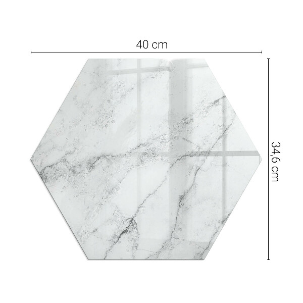 Hexagonală placă de sticlă pentru șemineu Model de marmură cu vene