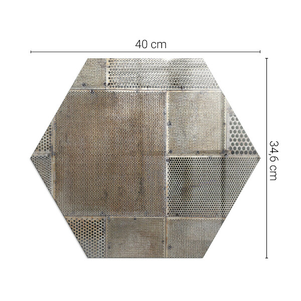 Hexagonală sticlă securizată de protecție sub sobă Model de tablă perforată