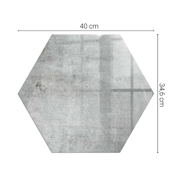 Hexagonală placă de sticlă pentru șemineu Textură de beton brut