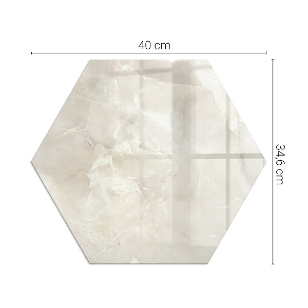Hexagonală sticlă securizată de protecție sub sobă Model natural de marmură