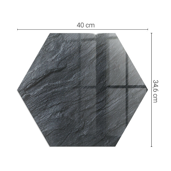 Hexagonală sticlă sub șemineu Textura suprafeței pietrei