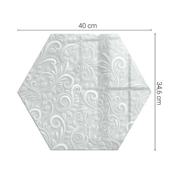 Hexagonală sticlă securizată de protecție sub sobă Model elegant de plante
