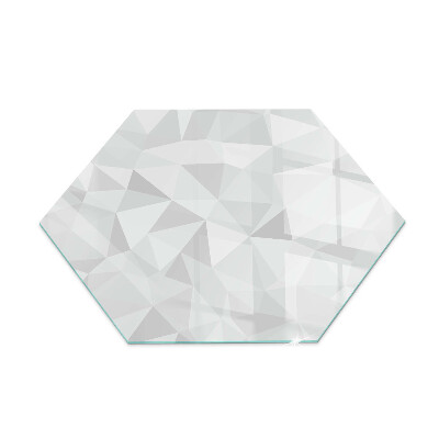 Hexagonală sticlă securizată de protecție sub sobă Model geometric abstract