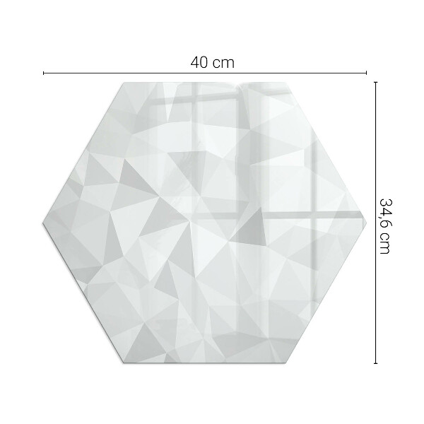 Hexagonală sticlă securizată de protecție sub sobă Model geometric abstract