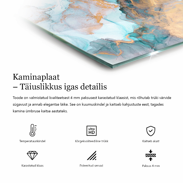 Hexagonală placă de sticlă pentru șemineu Model de textură abstractă