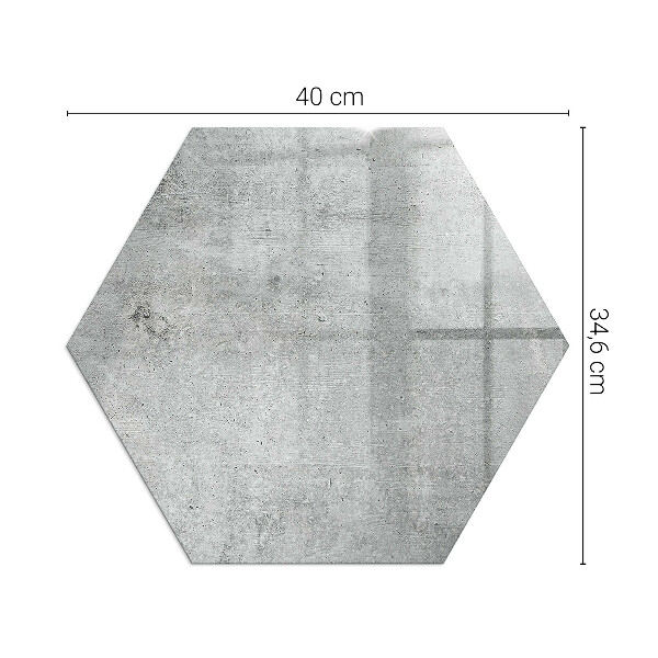 Hexagonală sticlă securizată de protecție sub sobă Textură de beton brut