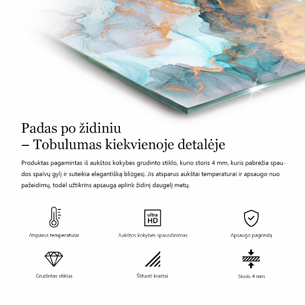 Hexagonală sticlă securizată de protecție sub sobă Model de piatră naturală