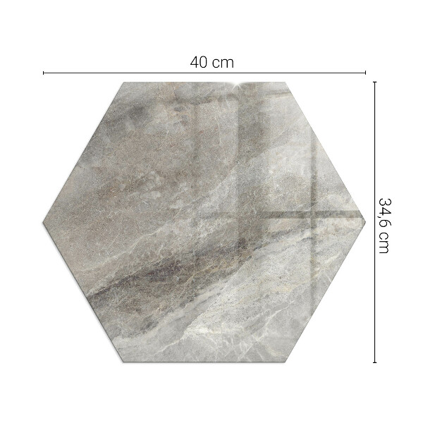 Hexagonală sticlă sub șemineu Model de piatră naturală
