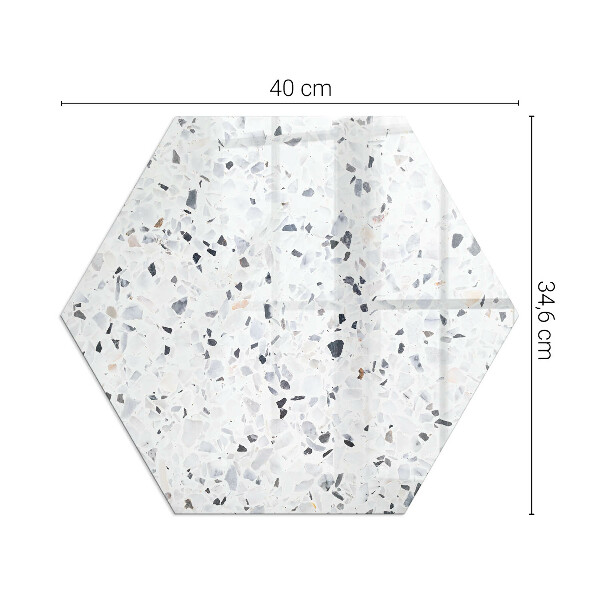 Hexagonală sticlă sub șemineu Model de piatră cu particule