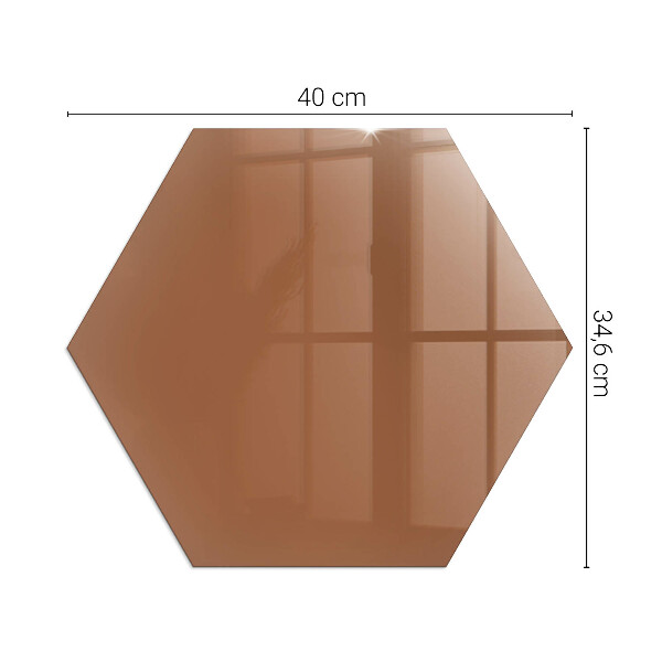 Hexagonală sticlă sub șemineu Culoare Maro