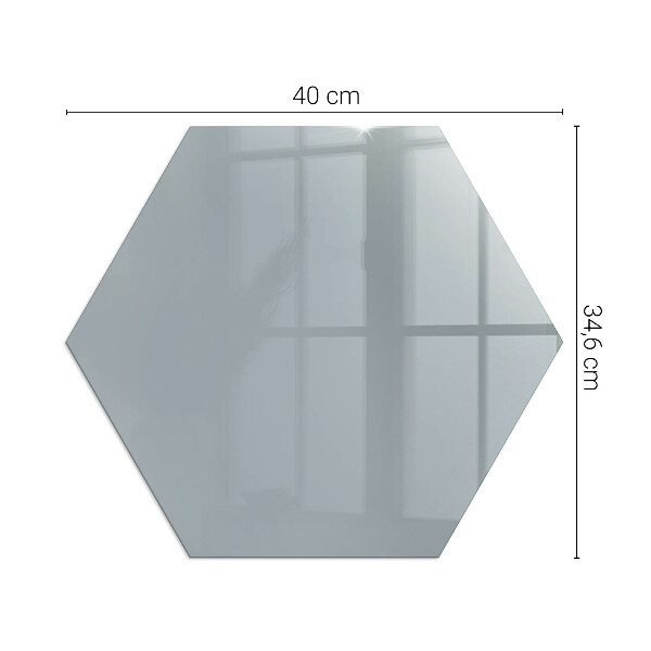 Hexagonală placă de sticlă pentru șemineu Culoare Gri