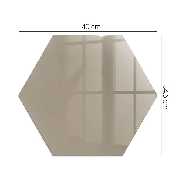 Hexagonală sticlă securizată de protecție sub sobă Culoare Maro