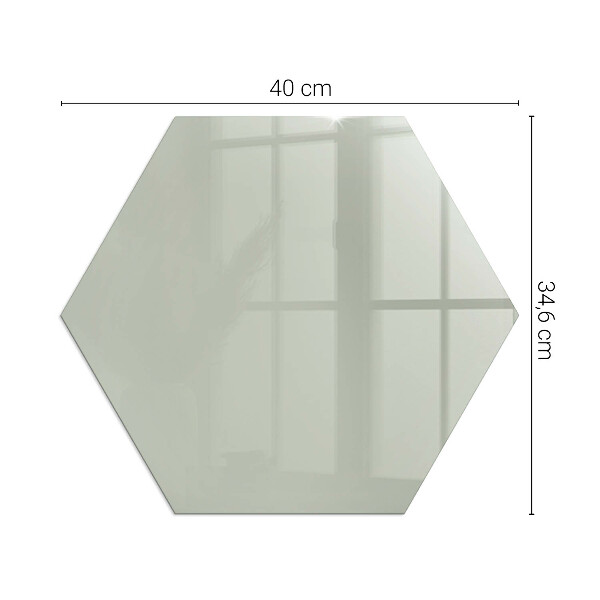 Hexagonală placă de sticlă pentru șemineu Culoare Gri-verde