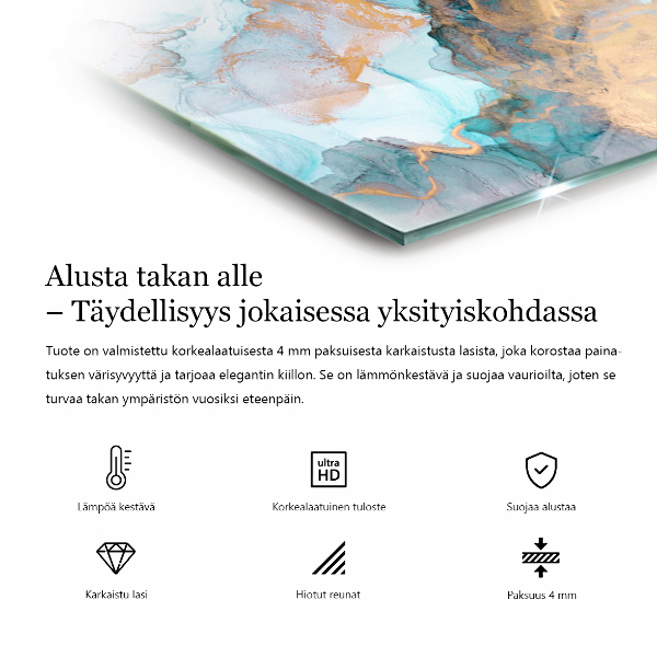 Hexagonală sticlă securizată de protecție sub sobă Culoare Verde Deschis