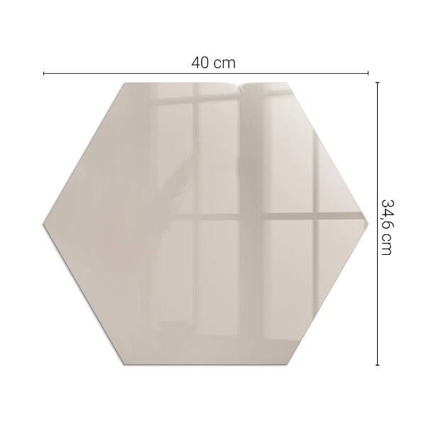 Hexagonală sticlă securizată de protecție sub sobă Culoare Maro deschis