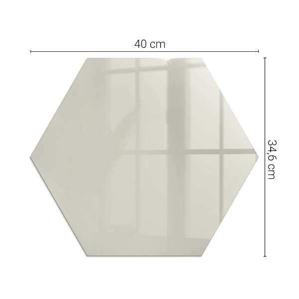 Hexagonală sticlă sub șemineu Culoare crem deschis