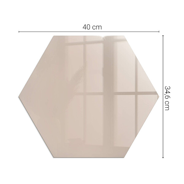 Hexagonală sticlă securizată de protecție sub sobă Culoare Maro deschis