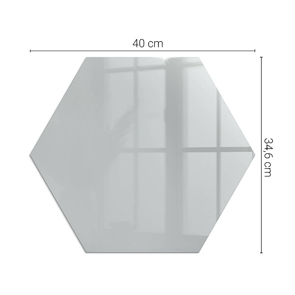 Hexagonală placă de sticlă pentru șemineu Culoare Gri deschis