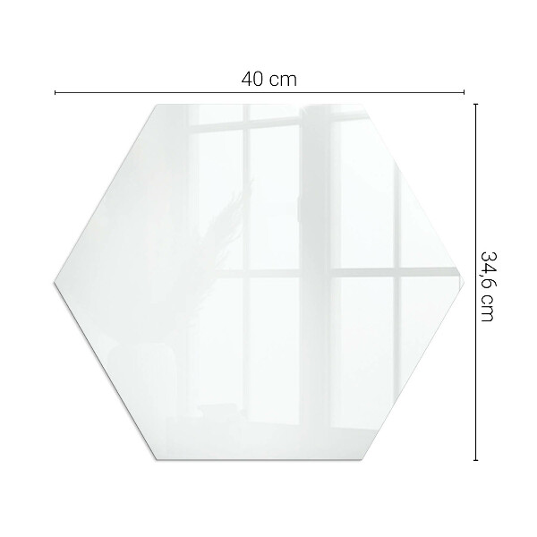 Hexagonală sticlă securizată de protecție sub sobă Culoare Alb