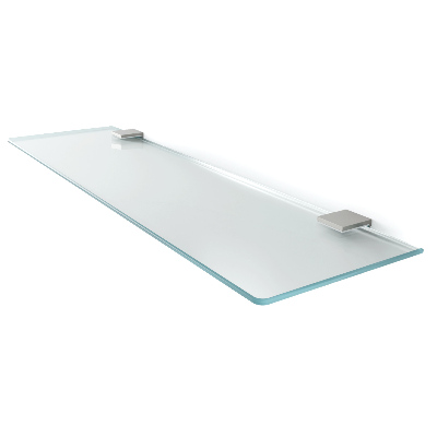 Raft de sticlă translucidă cu dimensiunile 80x13 cm