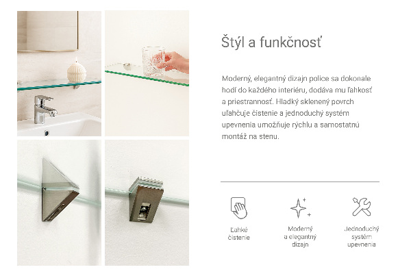 Raft pentru baie 40x13 cm