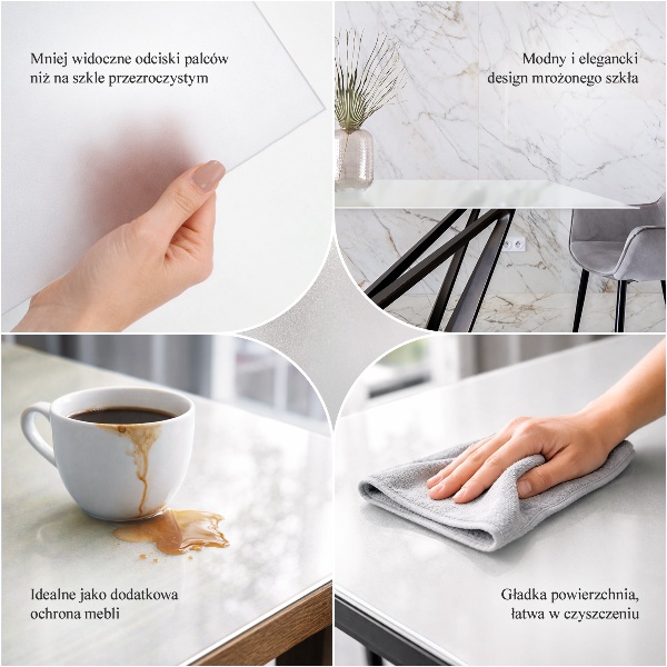 Blat translucid pentru masă rotundă
