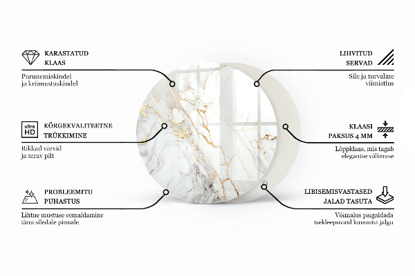 Blat pentru masă Modele de beton cu zgârieturi