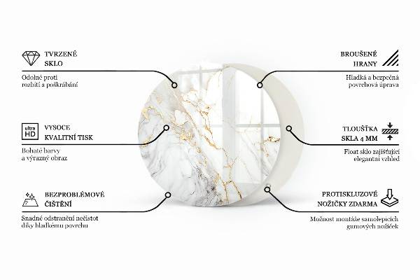 Blat pentru masă Vene de marmură în stil