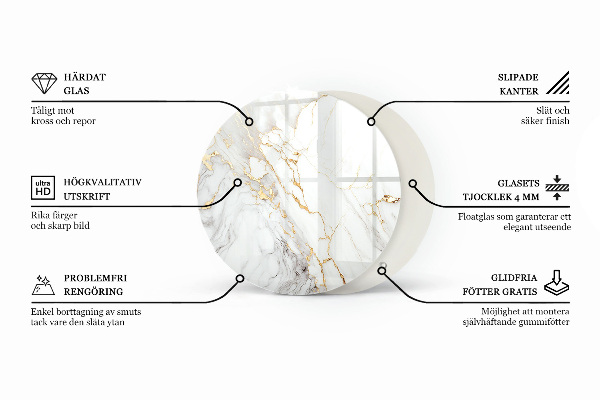 Blat pentru masă Vene de marmură în stil
