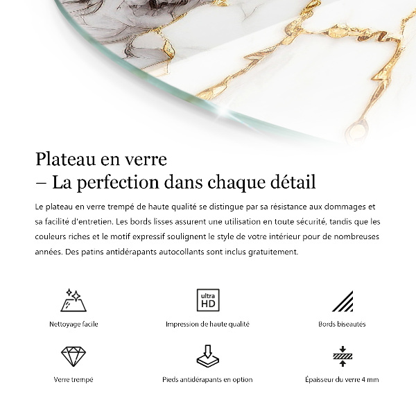 Blat pentru masă Vene de marmură în design