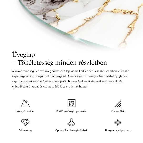 Blat pentru masă Vene de marmură în design