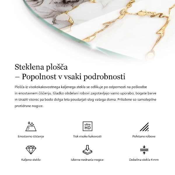 Blat pentru masă Vene de marmură în design