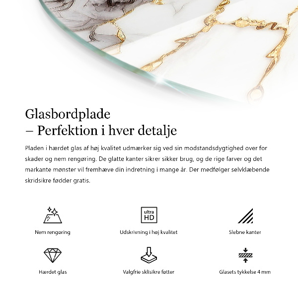 Blat pentru masă Vene de marmură în design