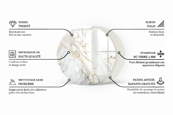 Blat pentru masă Structură din piatră naturală