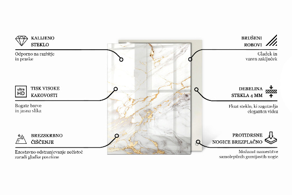 Blat masă Motivul structurii de marmură