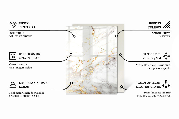 Blat masă Alb neted