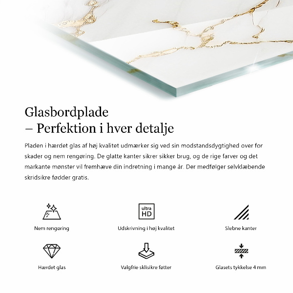 Blat masă Alb neted