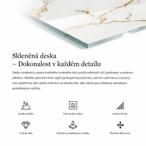 Blat masă Model de marmură cu vene delicate