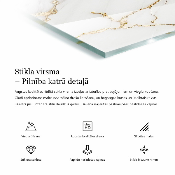 Blat masă Model de marmură cu vene delicate