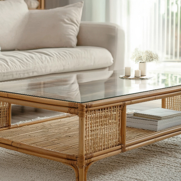 Blat de masă dreptunghiular transparent