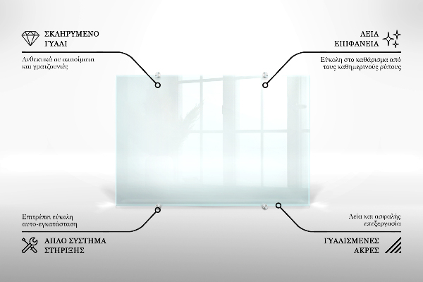 Transparent sticlă pentru bucătărie 100x30 cm