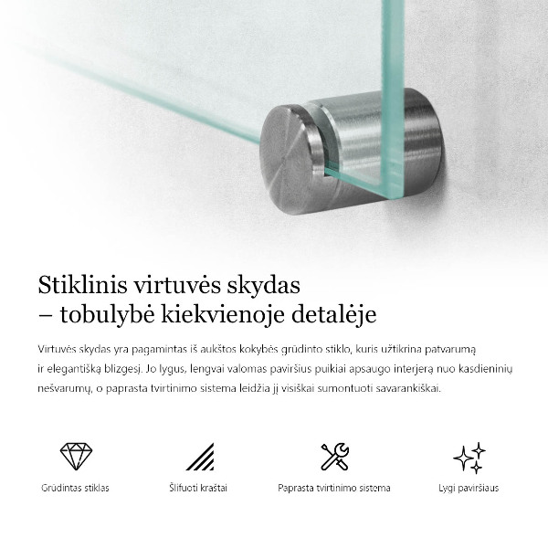 Transparent sticlă pentru bucătărie 100x30 cm