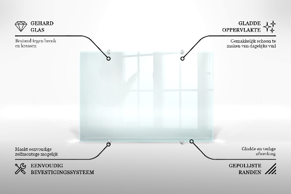 Transparent sticlă pentru bucătărie 100x30 cm