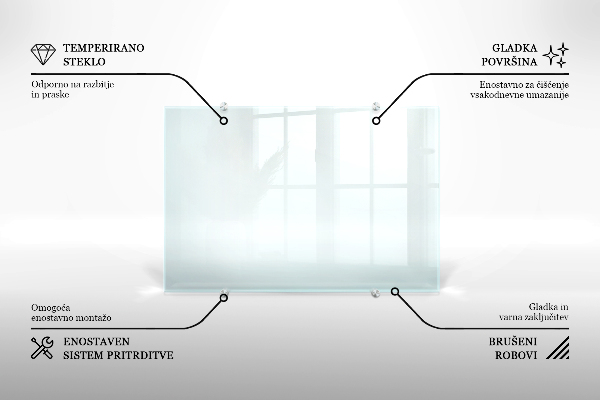 Panou de bucătărie transparent 100x50 cm