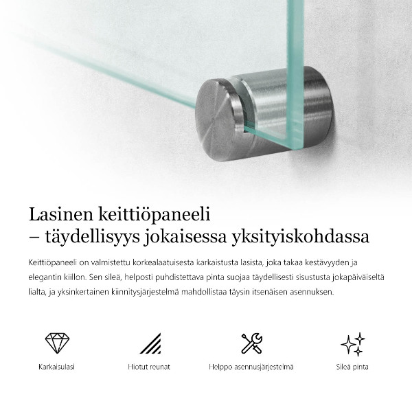 Transparent panou de bucătărie 100x70 cm