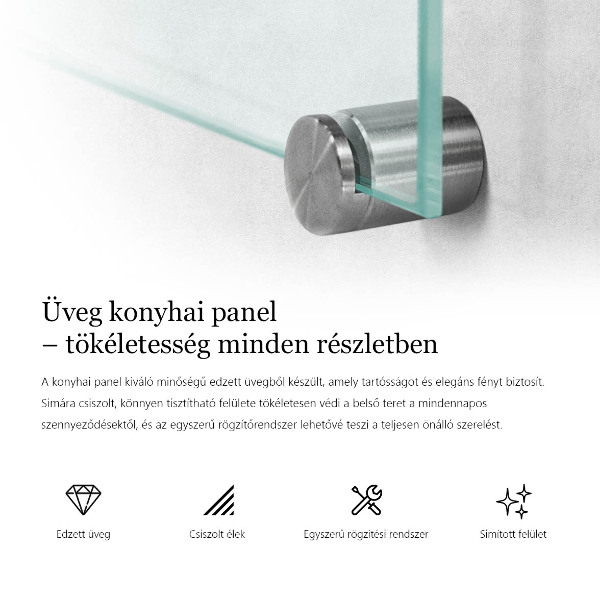 Panou sticlă bucătărie transparent 120x60 cm